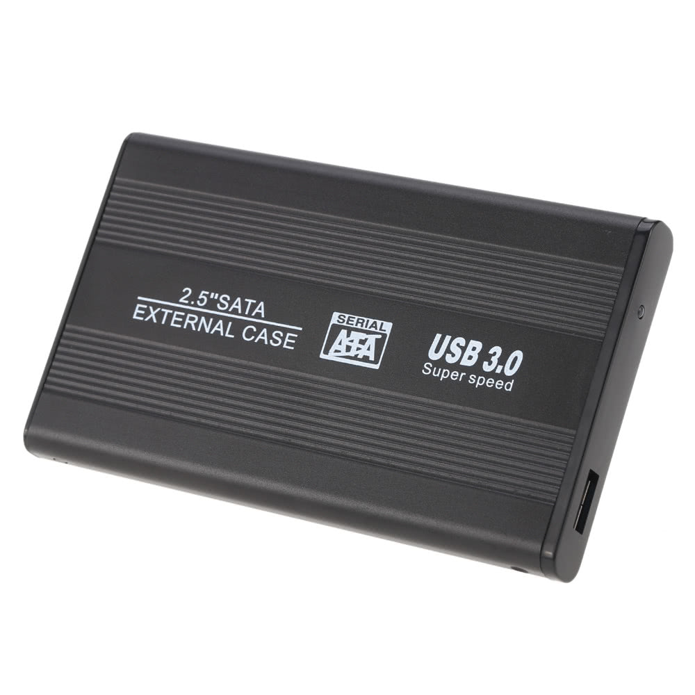Aluminum 2.5 External Hard Drive Enclosure, Portable USB 3.0 SSD/HDD Case, Supports Up to 1TB