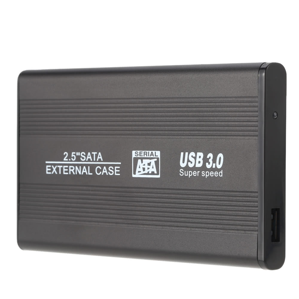 Aluminum 2.5 External Hard Drive Enclosure, Portable USB 3.0 SSD/HDD Case, Supports Up to 1TB