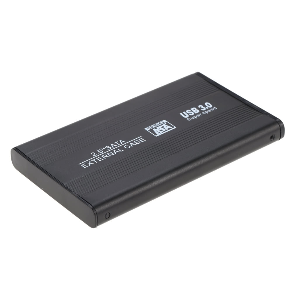 Aluminum 2.5 External Hard Drive Enclosure, Portable USB 3.0 SSD/HDD Case, Supports Up to 1TB