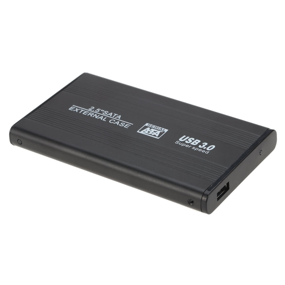 Aluminum 2.5 External Hard Drive Enclosure, Portable USB 3.0 SSD/HDD Case, Supports Up to 1TB