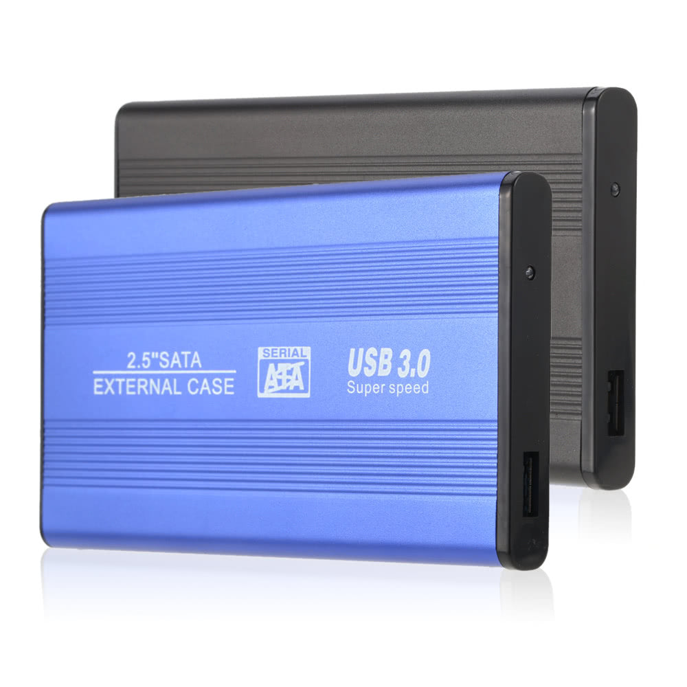 Aluminum 2.5 External Hard Drive Enclosure, Portable USB 3.0 SSD/HDD Case, Supports Up to 1TB