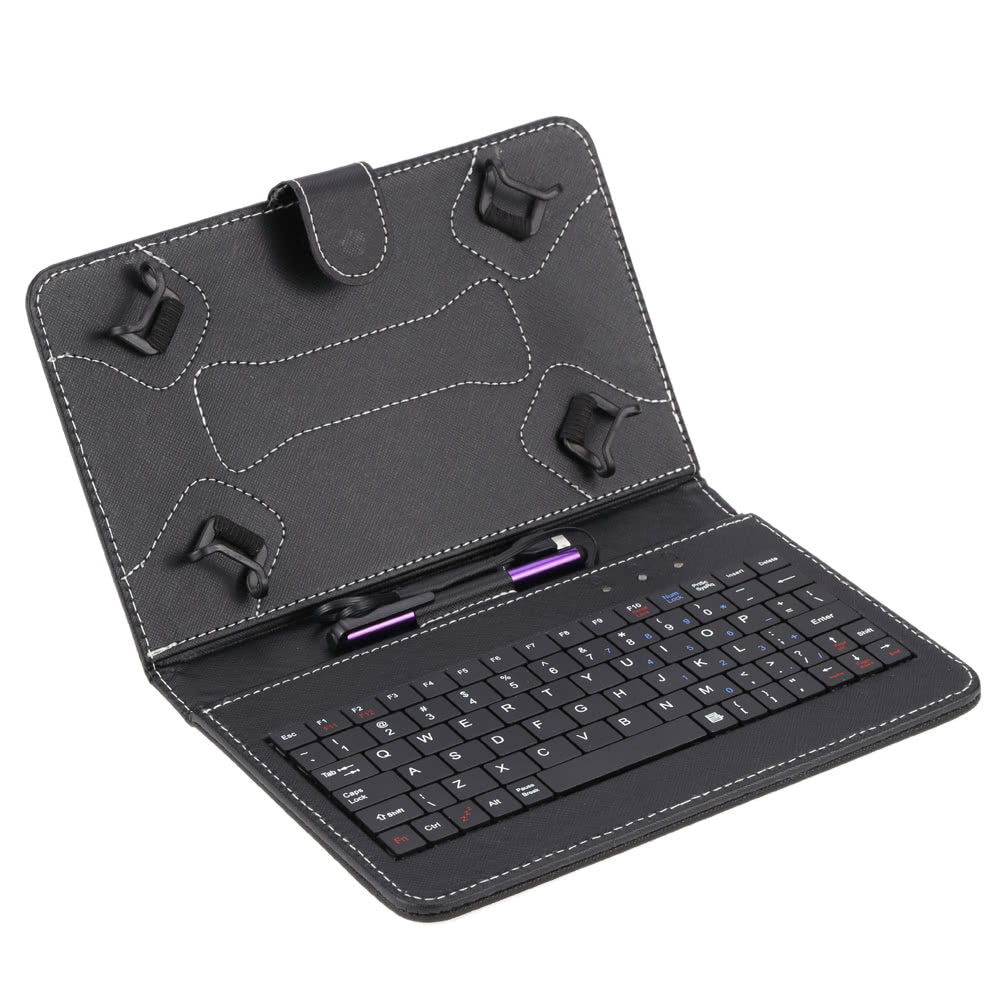 Magnetic PU Leather Folio Case for 7/8 Inch Android Tablet - Folding Stand Holder