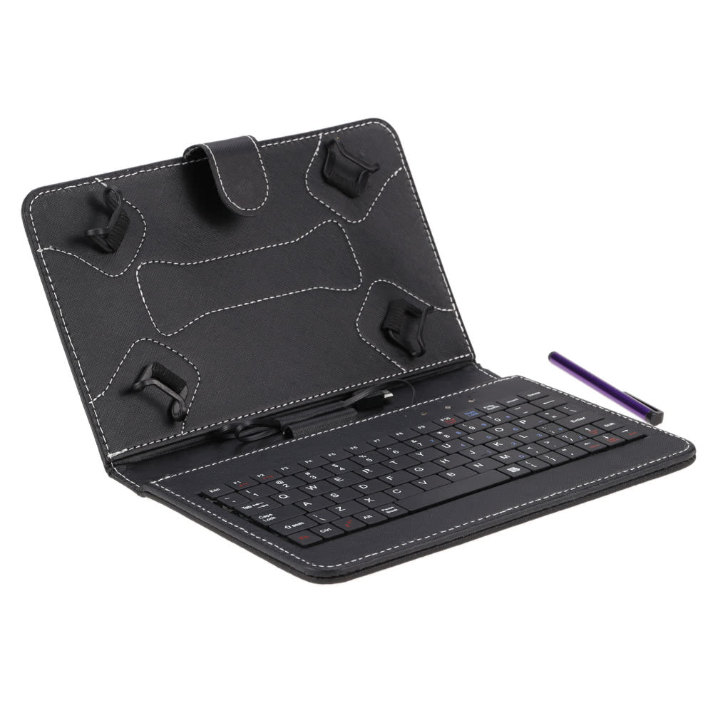 Magnetic PU Leather Folio Case for 7/8 Inch Android Tablet - Folding Stand Holder