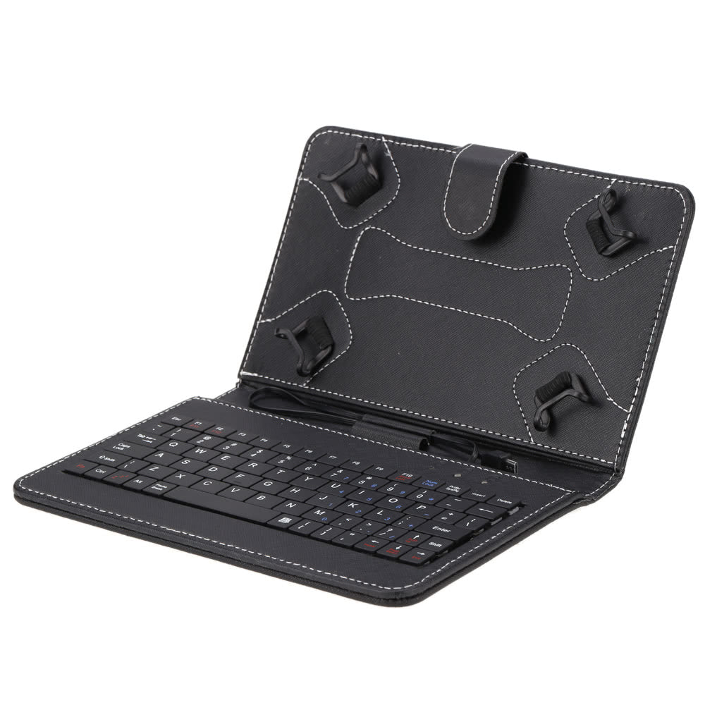 Magnetic PU Leather Folio Case for 7/8 Inch Android Tablet - Folding Stand Holder
