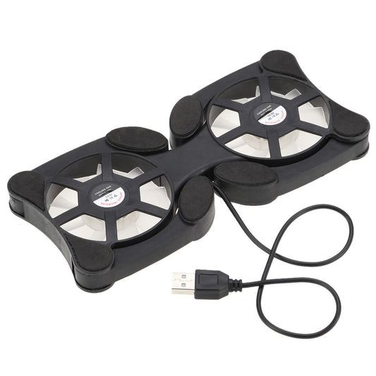 Foldable USB Dual Fan Cooling Pad for 7-15 Laptops & Notebooks