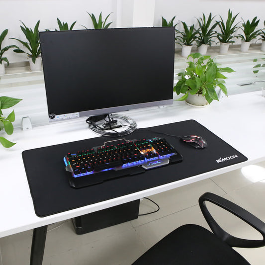 KKmoon Large Black Water-Resistant Anti-Slip Rubber Gaming Mouse Pad - 900x400x3mm