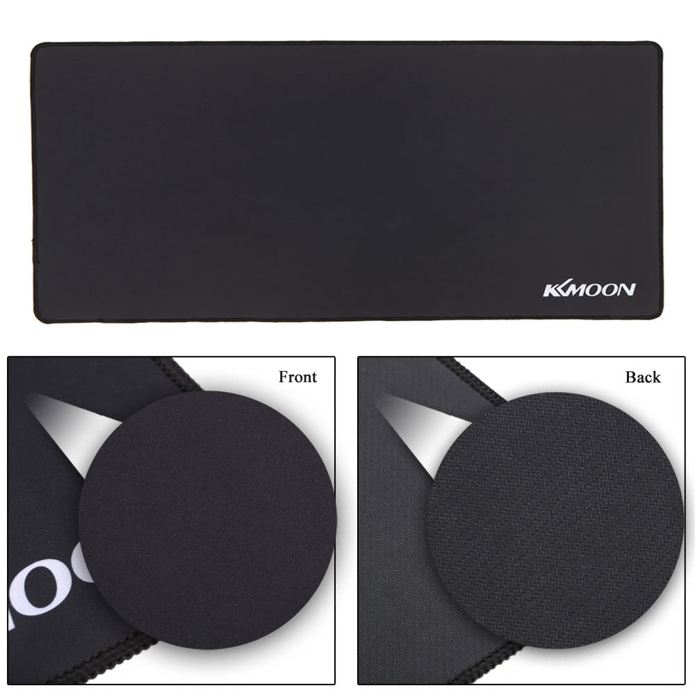 KKmoon Large Black Water-Resistant Anti-Slip Rubber Gaming Mouse Pad - 900x400x3mm