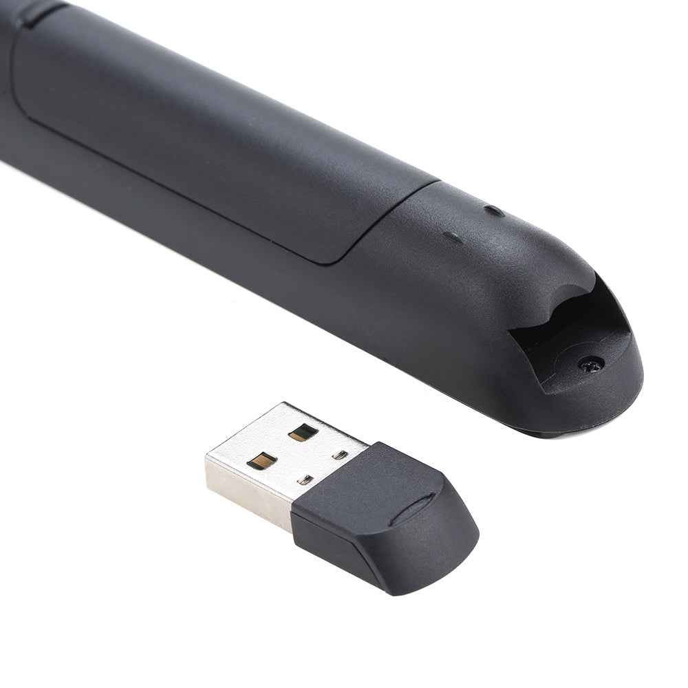 KKmoon Wireless PowerPoint Clicker Remote, 2.4GHz Laser Pen Pointer, PPT Presenter with USB Receiver, 10m Range, Hyperlink & Volume Control