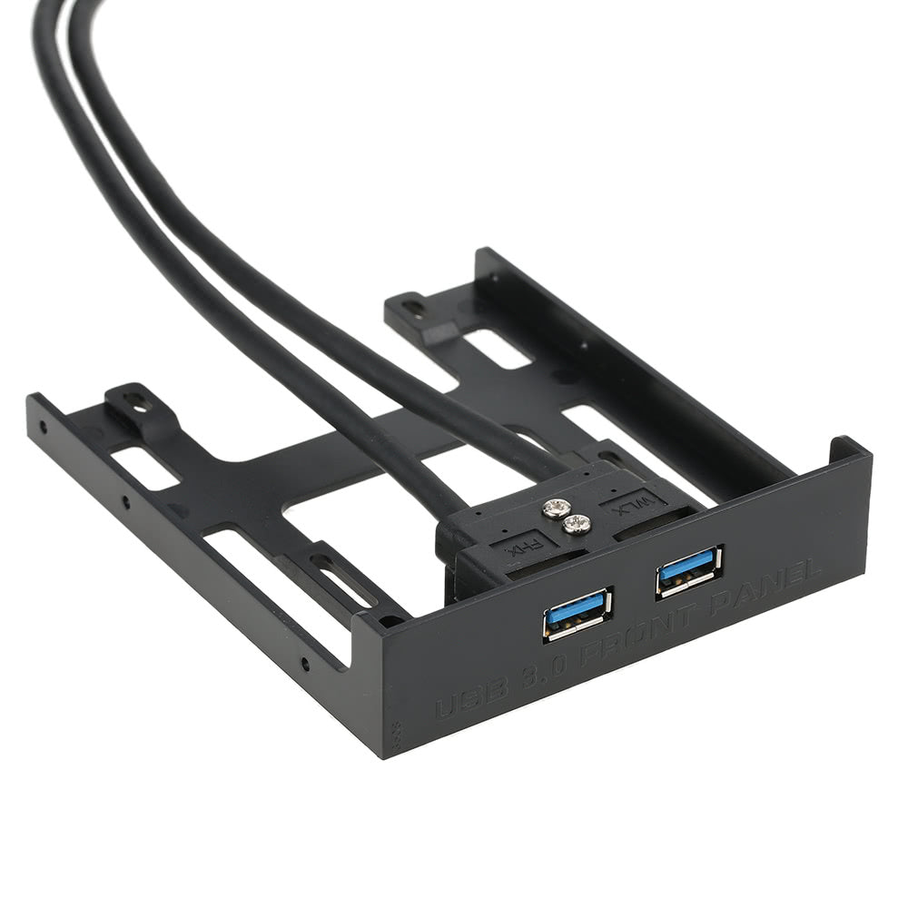 USB 3.0 Front Panel Hub with 2-Port Expansion for 2.5 Floppy Bay - 20 Pin to USB 3.0 Adapter Cable, 60cm for PC Desktop