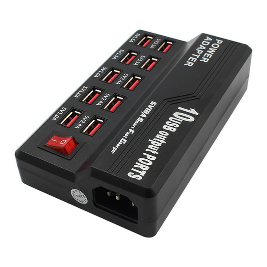 10-Port USB Charging Station: Multifunctional High-Speed AC to DC Power Socket