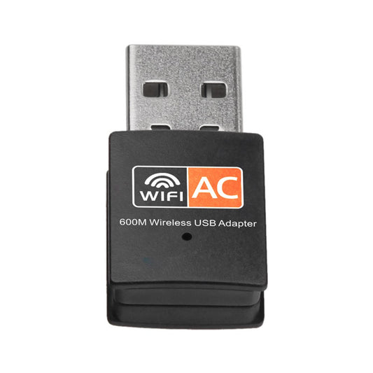 600Mbps Dual Band USB WiFi Adapter 2.4GHz/5GHz 802.11ac Wireless Antenna for MAC & Windows - Black