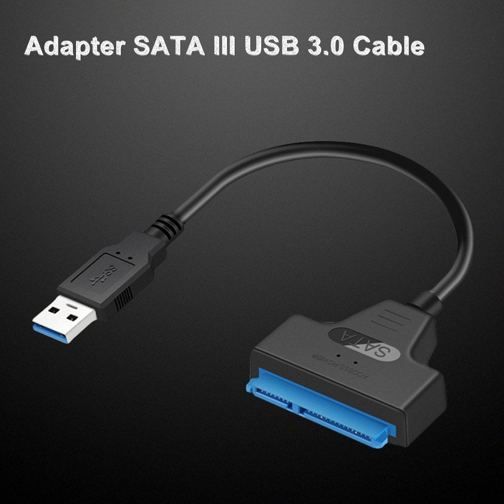 USB 2.0 to SATA Adapter Cable 22-Pin for 2.5 HDD/SSD Hard Drive on Laptop, Driver-Free