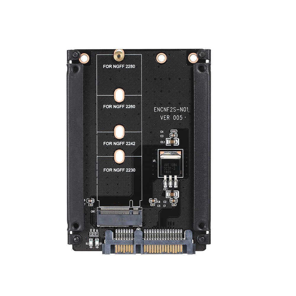 M.2 NGFF (B+M Key) to SATA Adapter Card, SATA3.0 SSD Converter for 2230/2242/2260/2280 Models
