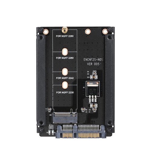 M.2 NGFF (B+M Key) to SATA Adapter Card, SATA3.0 SSD Converter for 2230/2242/2260/2280 Models