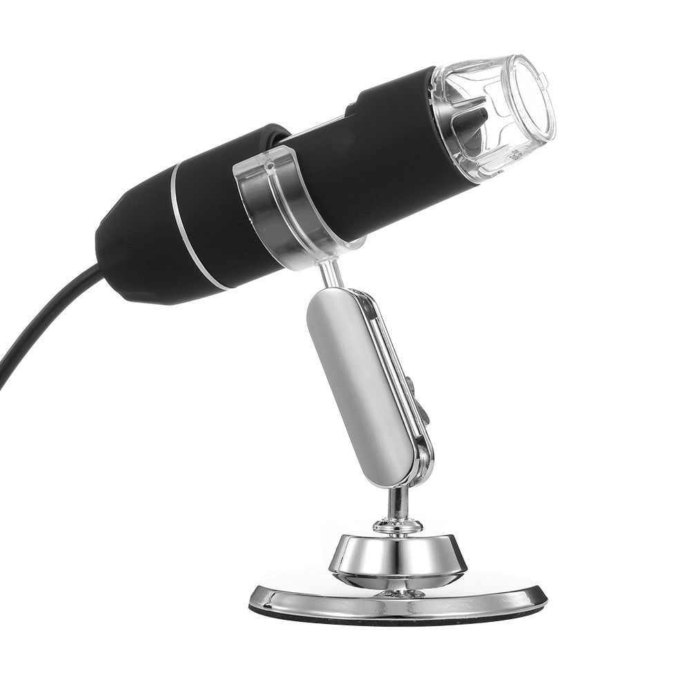 Black HD Portable Digital Microscope 50X-1000X Zoom, 3-in-1 USB Magnifier with 8 LED Lights