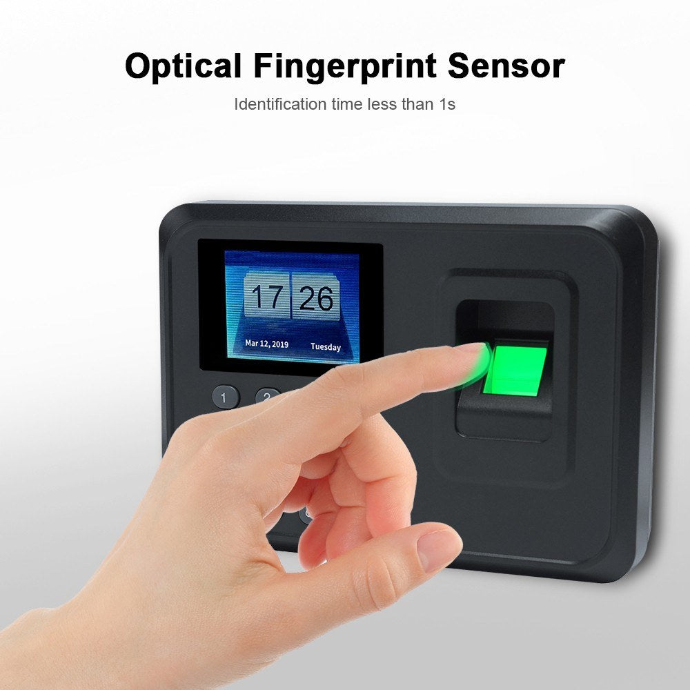 2.4 TFT LCD Biometric Fingerprint Time Attendance Clock with Password Access