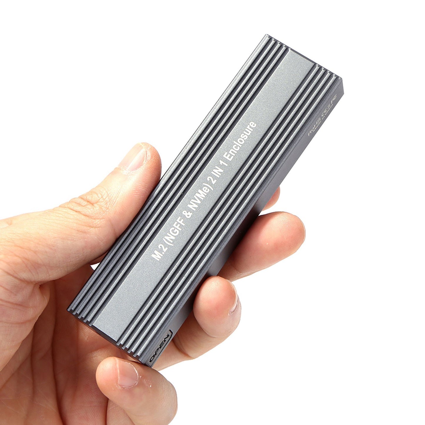 M.2 SSD Enclosure NVMe PCIe & NGFF SATA to USB-C 3.1 Adapter Dual Protocol Case