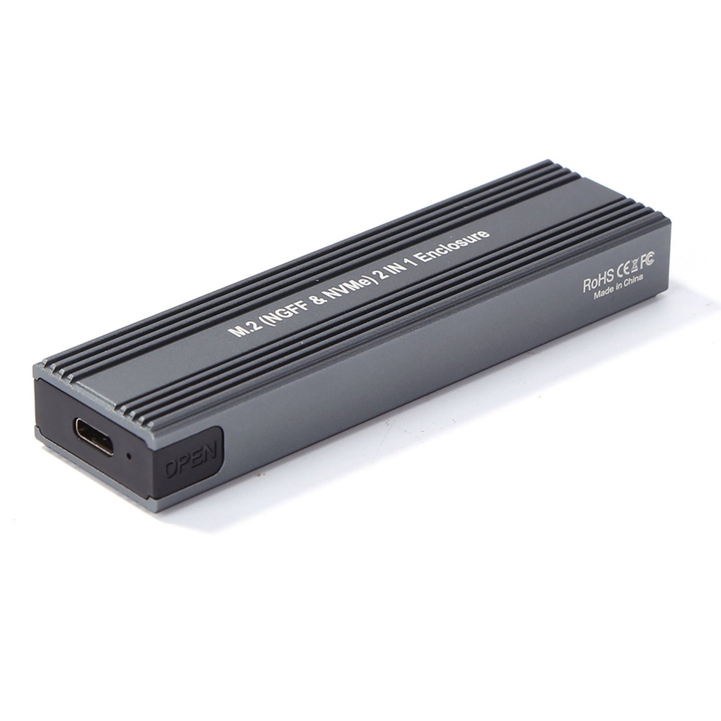 M.2 SSD Enclosure NVMe PCIe & NGFF SATA to USB-C 3.1 Adapter Dual Protocol Case