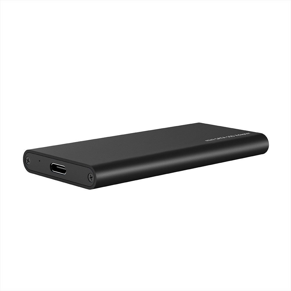 Silver Gray USB 3.1 Type-C to mSATA SSD Enclosure - Portable High-Speed Solid State Drive Box