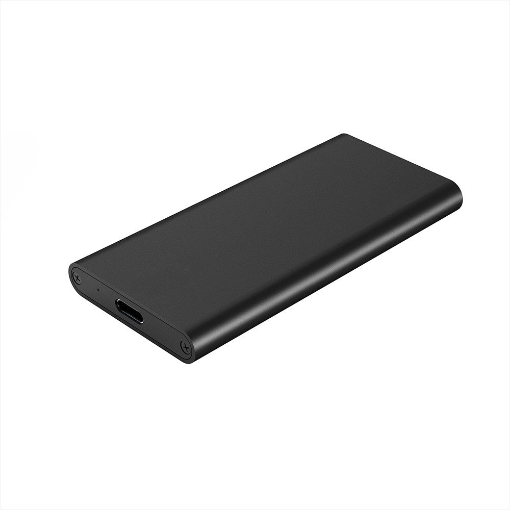 Silver Gray USB 3.1 Type-C to mSATA SSD Enclosure - Portable High-Speed Solid State Drive Box