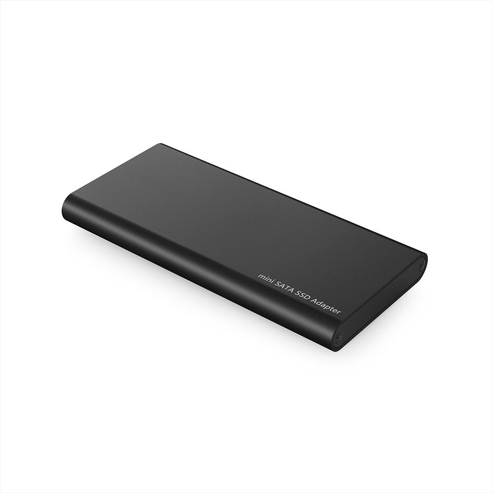 Silver Gray USB 3.1 Type-C to mSATA SSD Enclosure - Portable High-Speed Solid State Drive Box