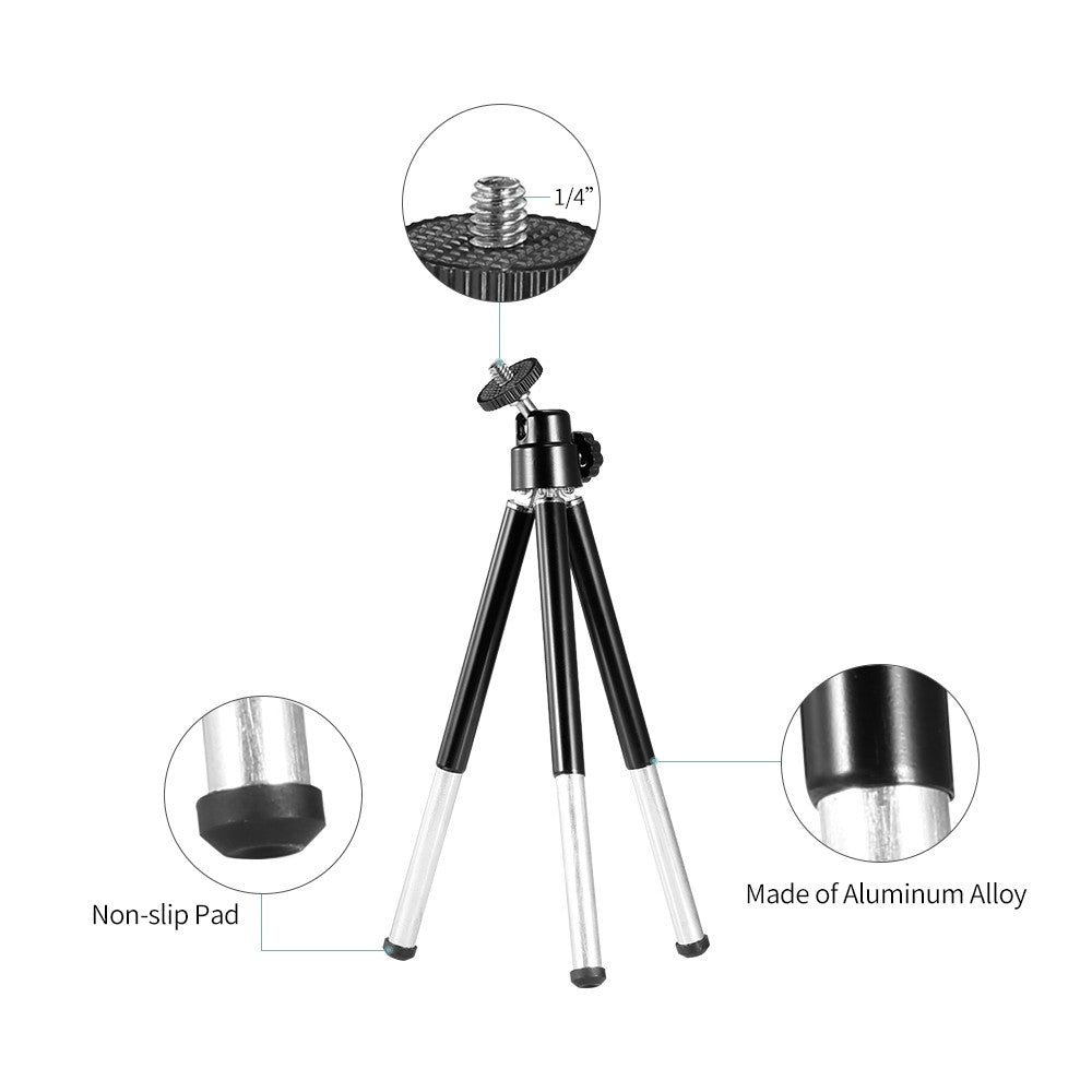 Lightweight Flexible Mini Tripod for Smartphones & Webcams - Portable Desktop Stand & Phone Holder