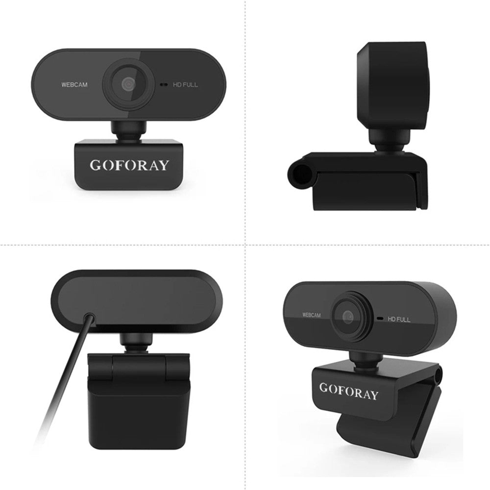 HD 1080P Webcam with 2MP Camera & Noise-Reduction Microphone, USB Plug & Play for Laptop/Desktop/TV