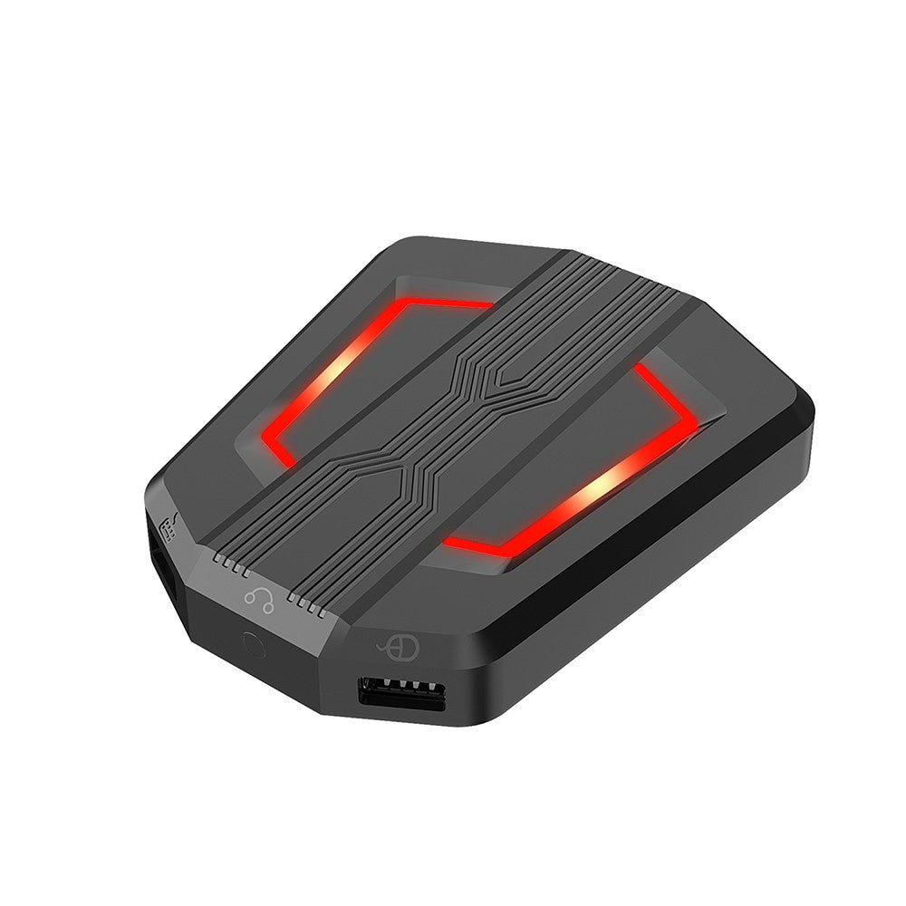 Portable HXSJ P6 Keyboard & Mouse Adapter for N-Switch, PS4, PS3, Xbox One, 360 with Four-Color Breathing Light