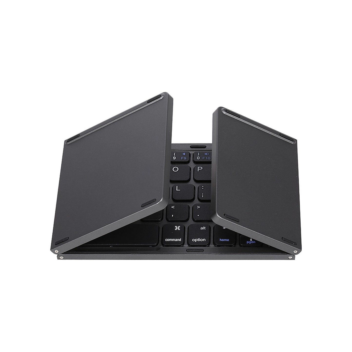Ultra Slim Wireless Bluetooth Folding Keyboard with Touchpad for Windows/Android/iOS - Grey