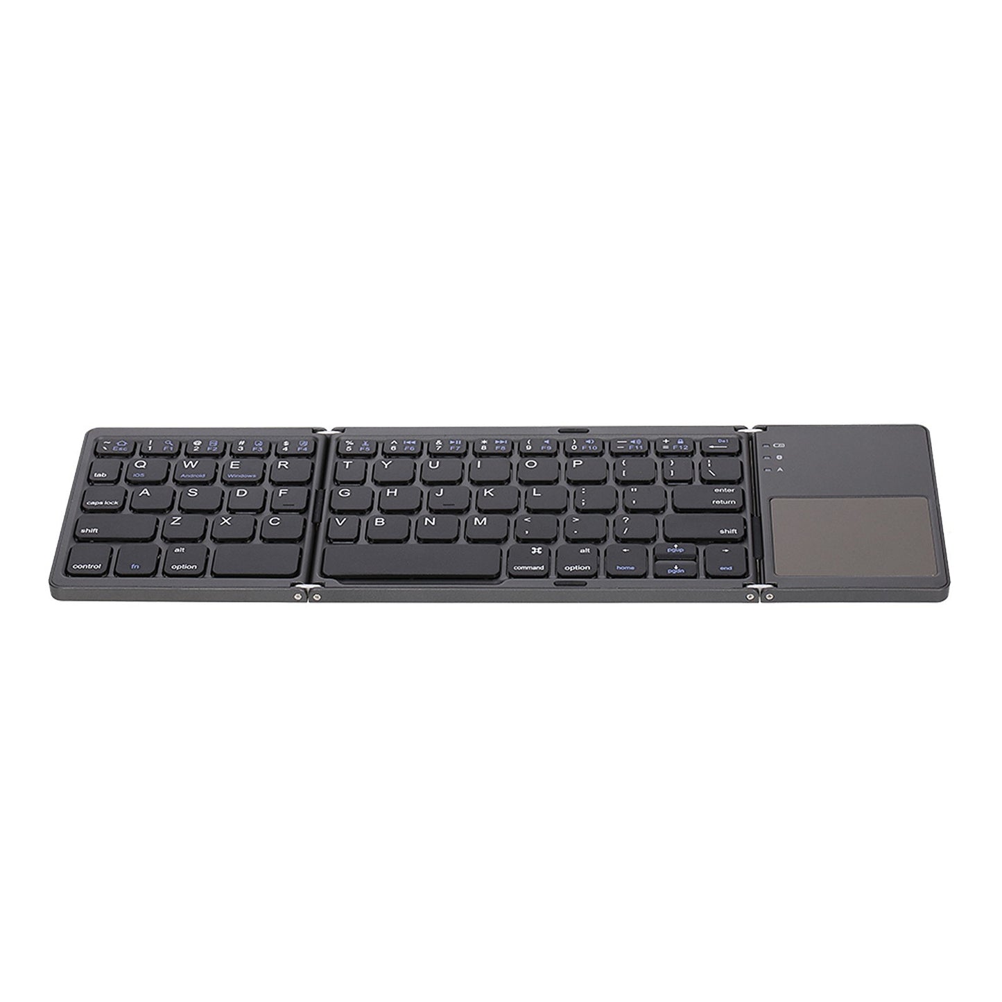 Ultra Slim Wireless Bluetooth Folding Keyboard with Touchpad for Windows/Android/iOS - Grey