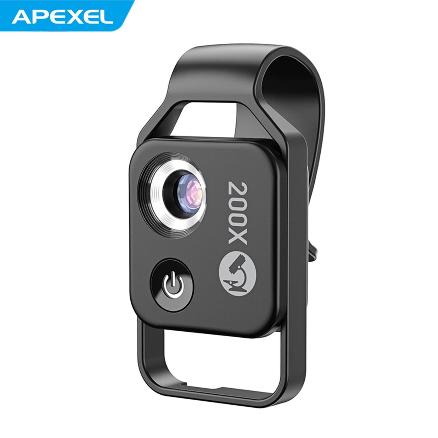 200X Professional Phone Microscope Lens - APEXEL MS002 with Universal Clip for Plant, Insect, Hair, Skin, Jewelry, Jade Appraisal & Electronics Testing