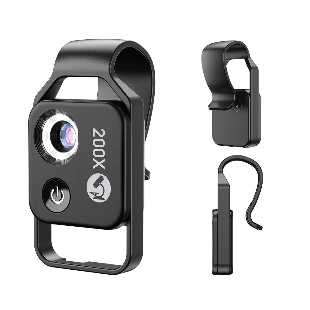 200X Professional Phone Microscope Lens - APEXEL MS002 with Universal Clip for Plant, Insect, Hair, Skin, Jewelry, Jade Appraisal & Electronics Testing