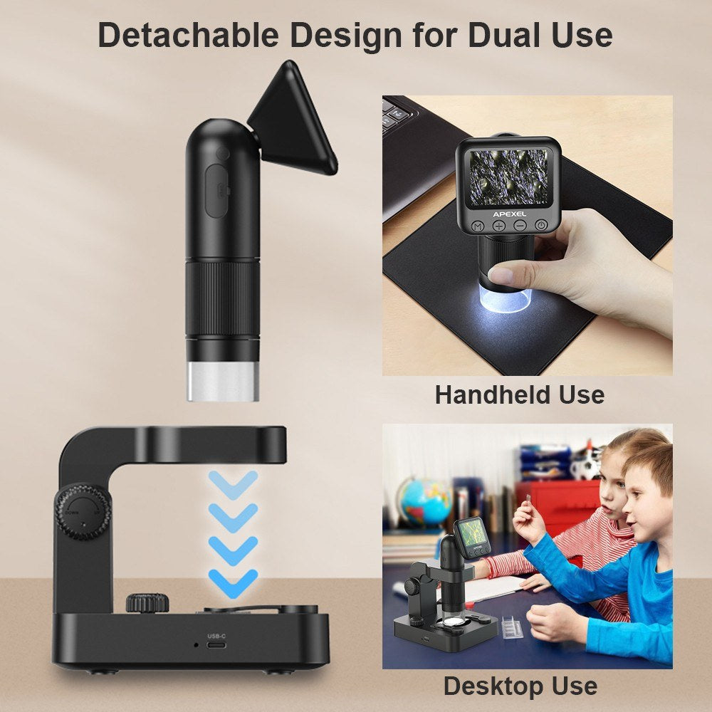 USB Digital Microscope with 2.0 LCD Screen - APEXEL MS003