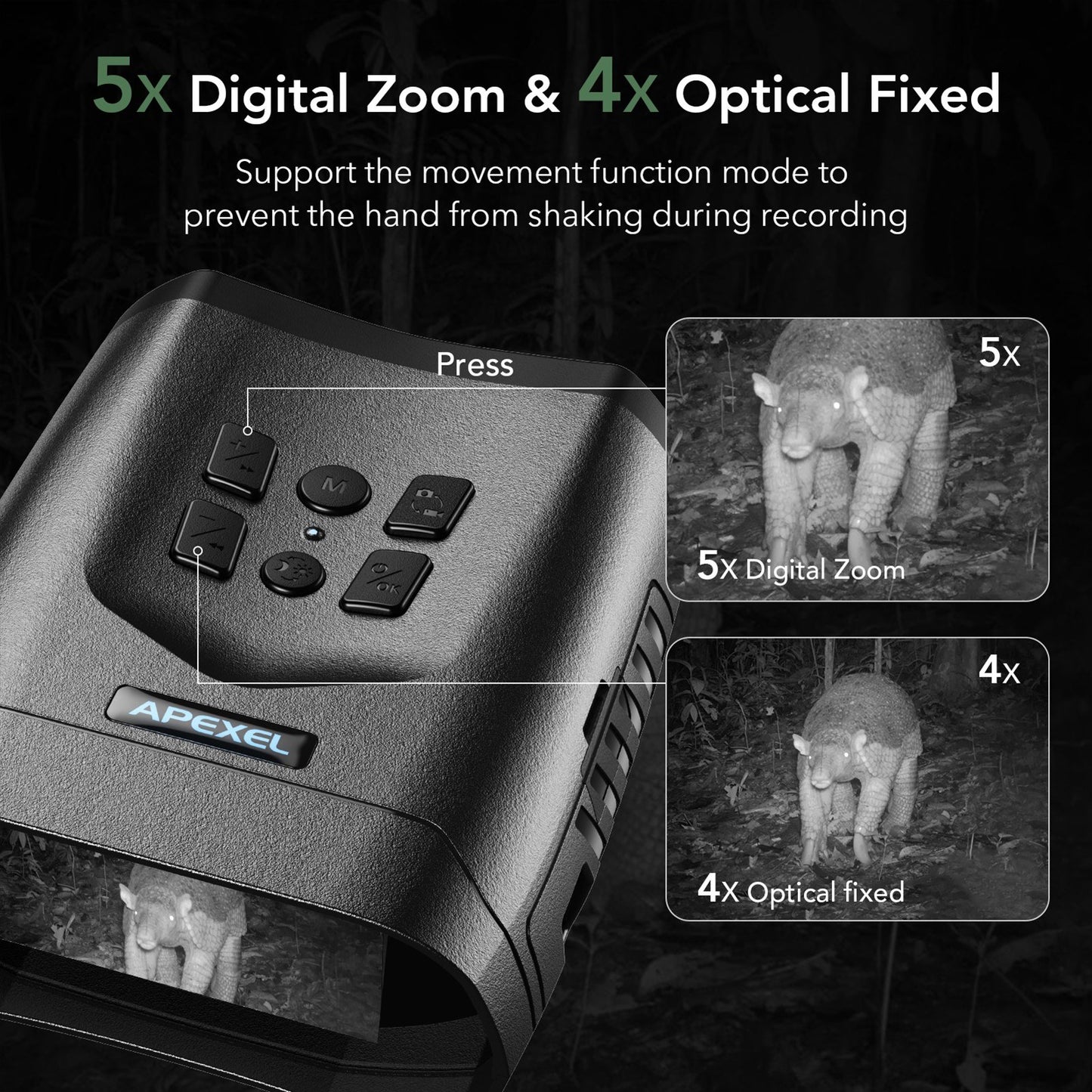 APEXEL 4K HD Digital Night Vision Binoculars - Model APL-NV009