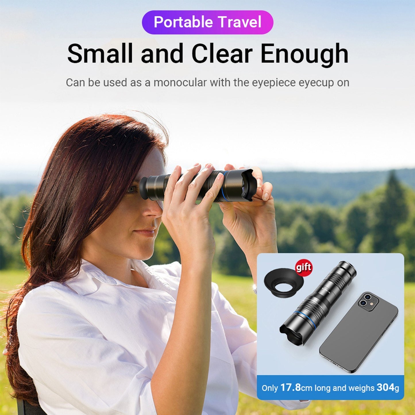 APEXEL 20-40X Zoom Monocular Telescope APL-20-40XCR50