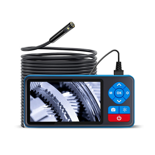 720P Dual Lens Endoscope Camera with 4.5in IPS Screen, 16.4ft Waterproof Probe, Adjustable Brightness