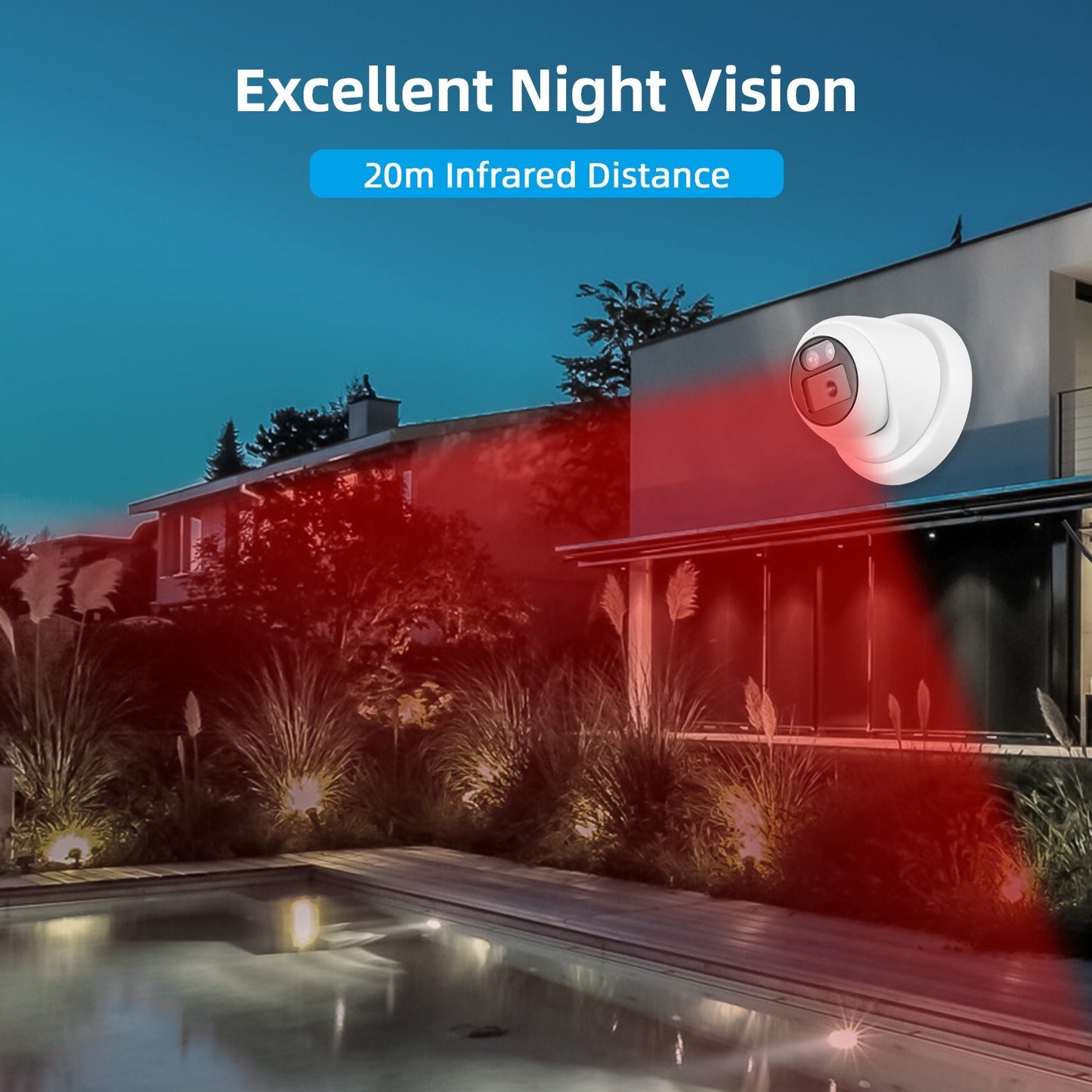 8MP POE IP Security Camera Monitor