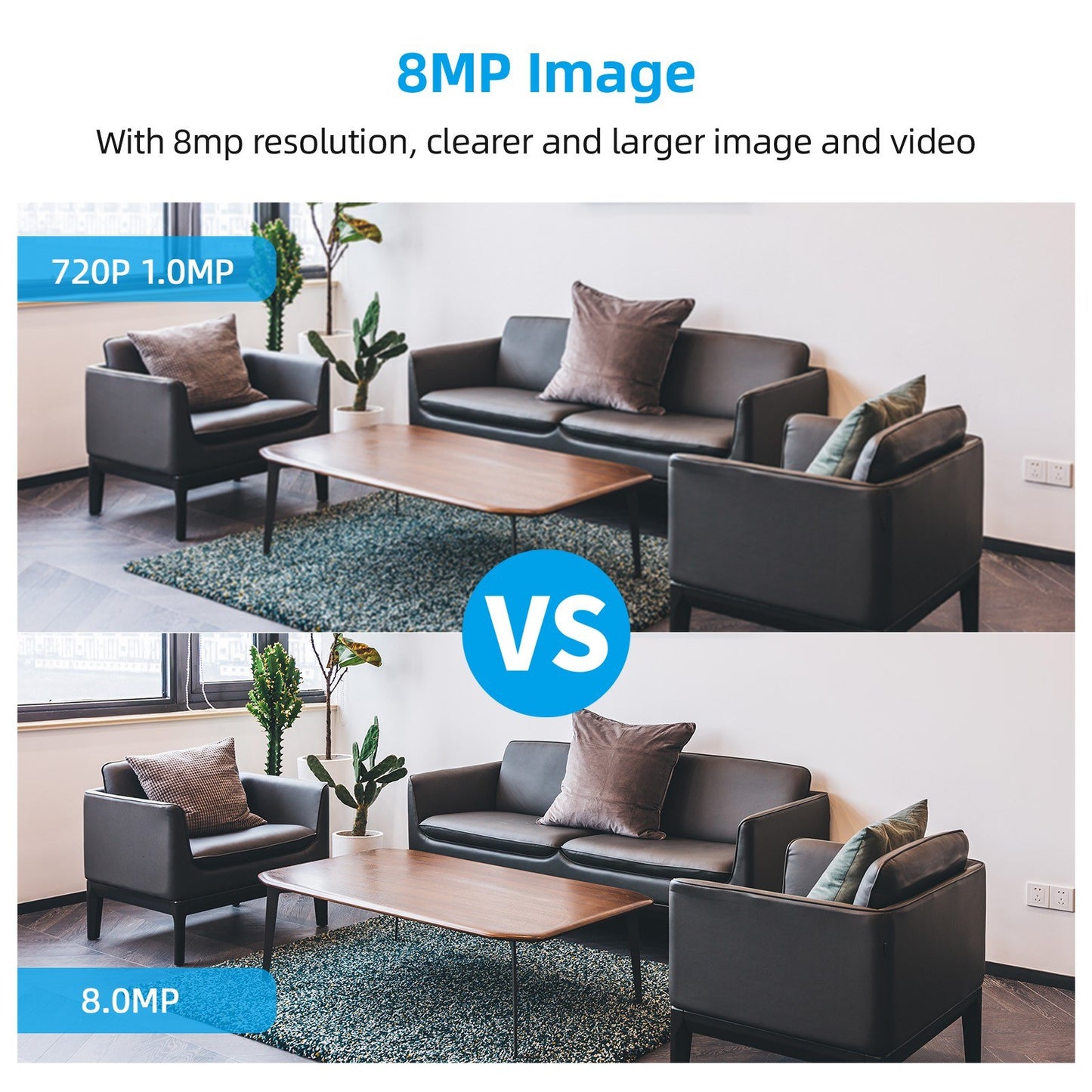 8MP POE IP Security Camera Monitor