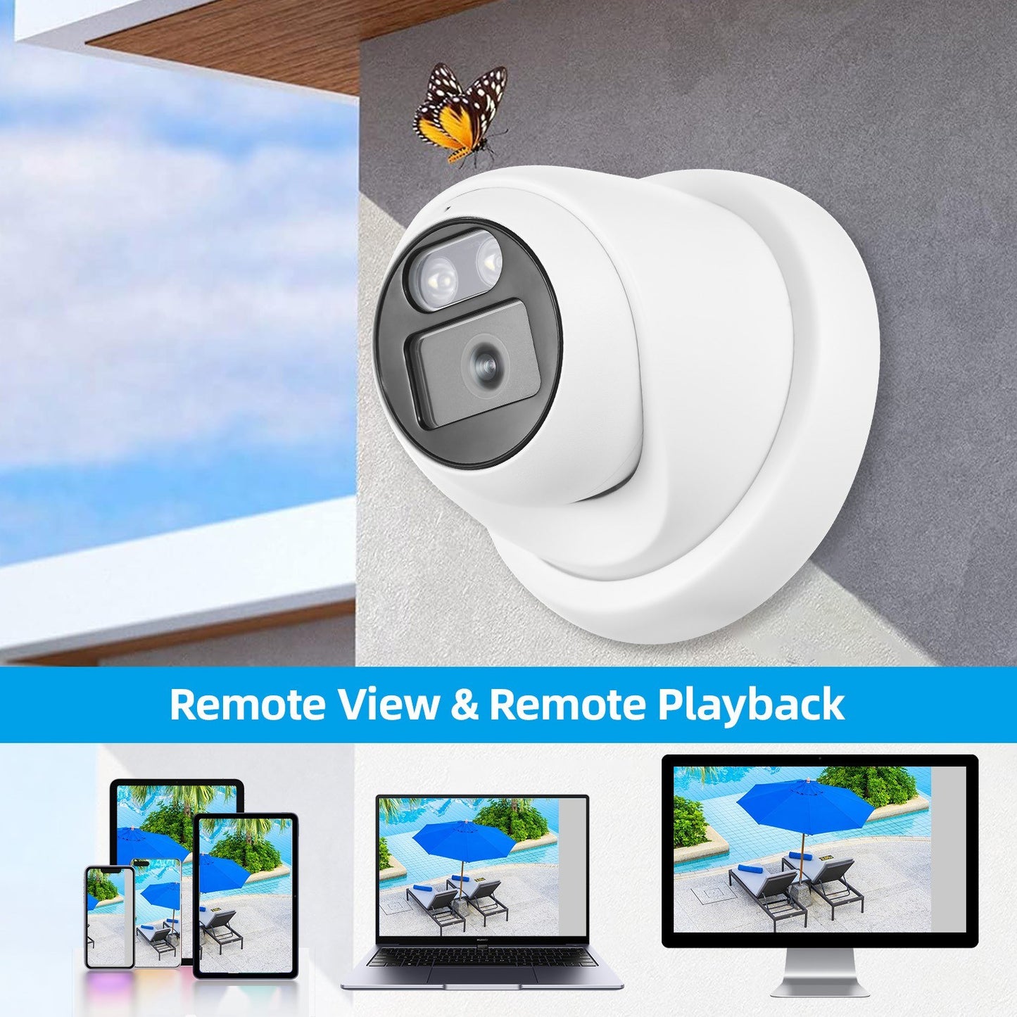 8MP POE IP Security Camera Monitor