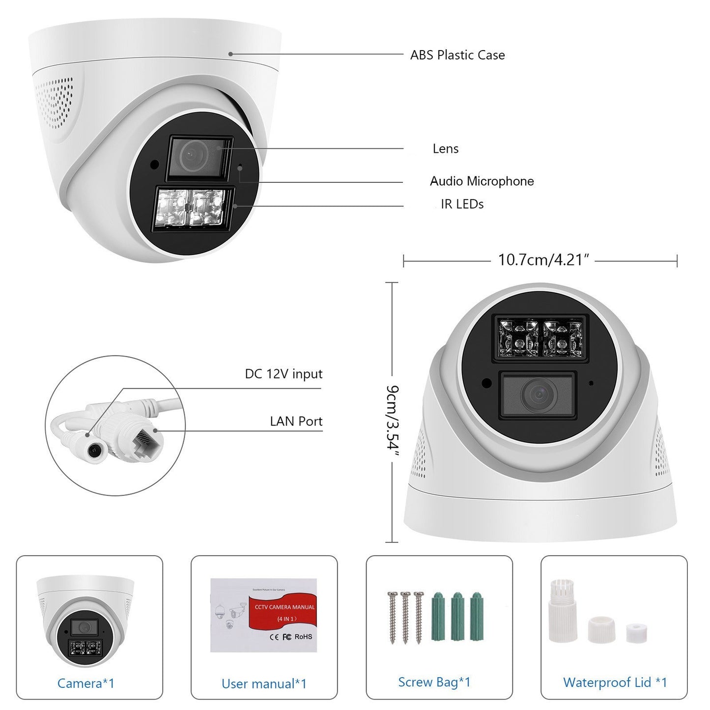 4MP POE IP Security Camera System