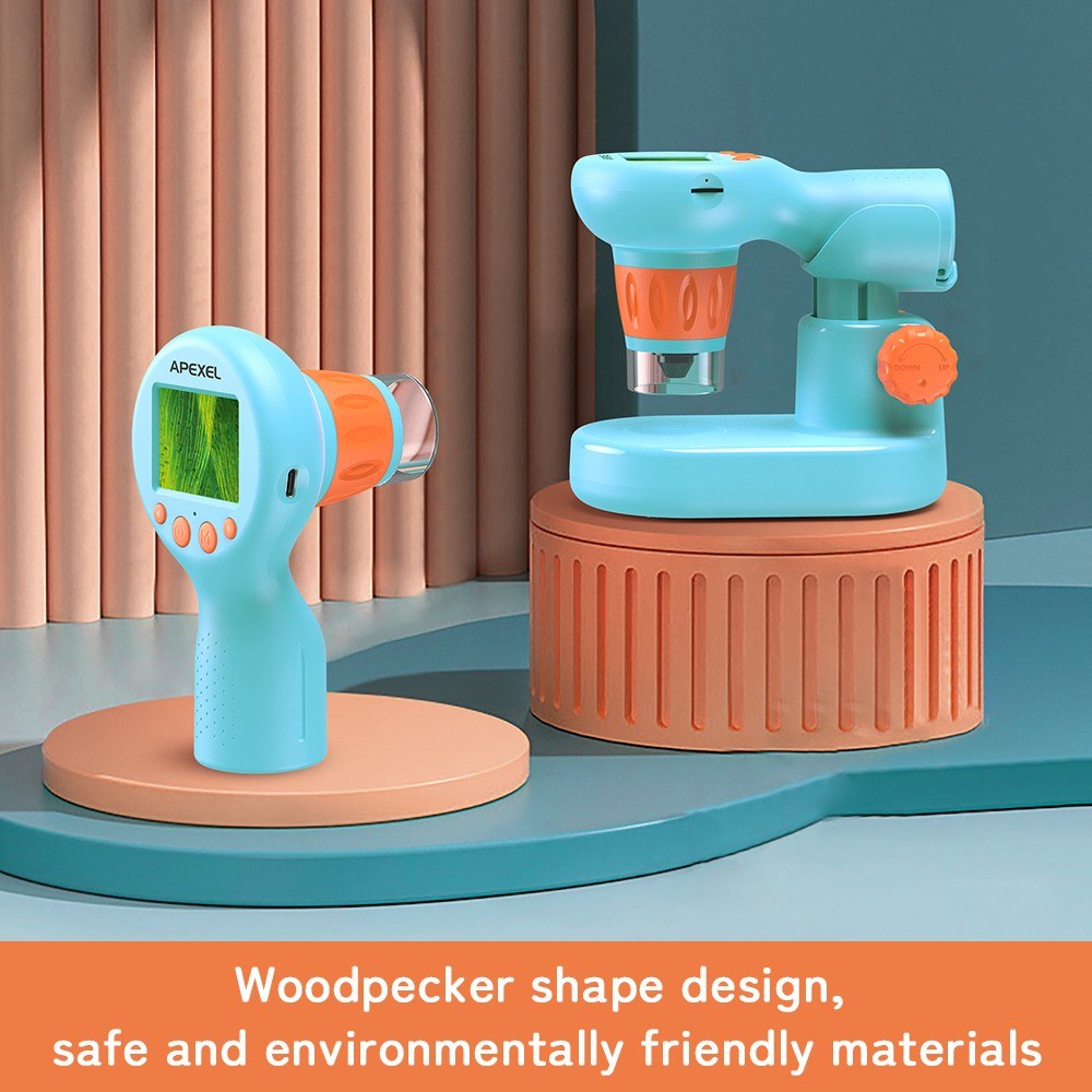 APEXEL Kids Digital Microscope with Camera - APL-MS201 Handheld Model