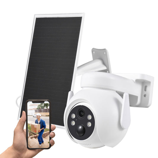 3MP Solar WiFi Surveillance Camera with Wall Mount & Solar Panel