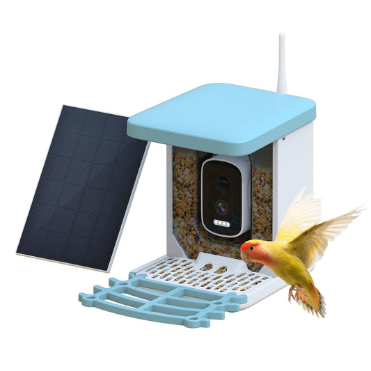 Solar-Powered Smart Bird Feeder with 4MP Camera and 2L Capacity for Outdoors