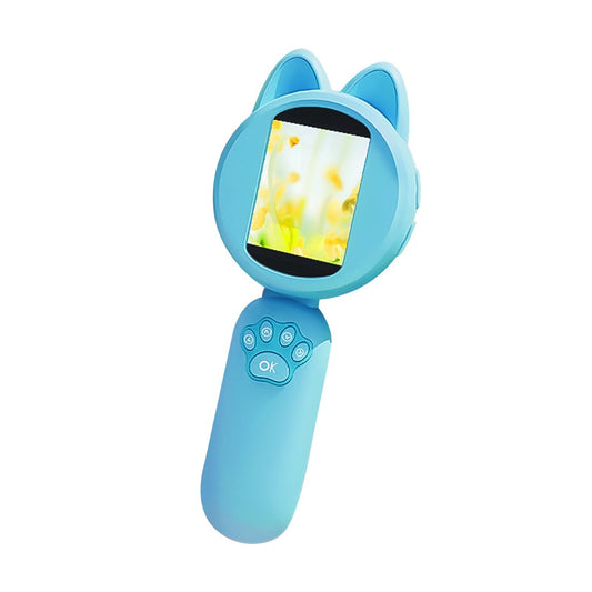 HM020B Kids Digital Magnifying Glass, 2.0 IPS Screen, 4X Zoom, 16MP Camera, LED Lights, Age 3+
