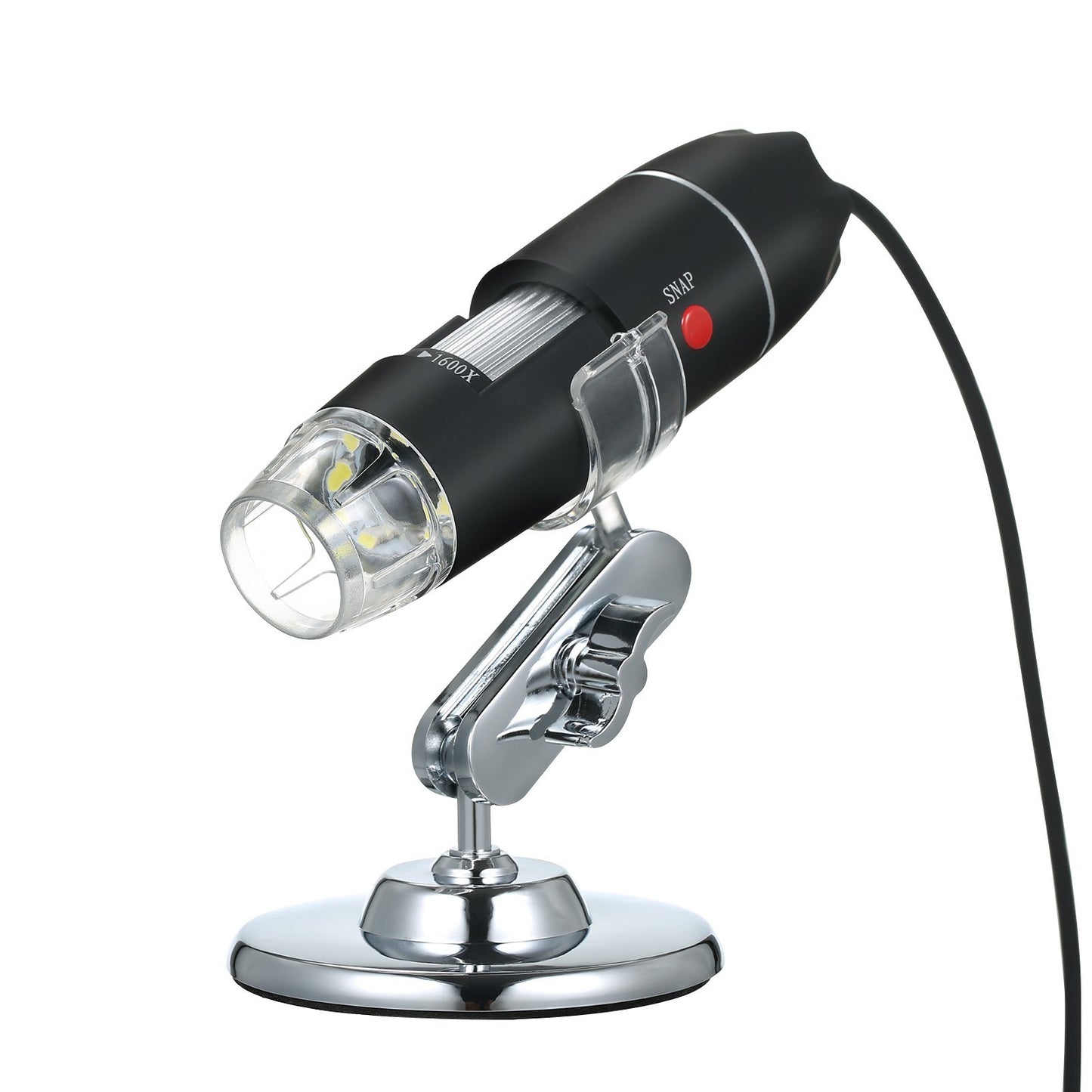 1600X USB Digital Microscope with 8 LED Lights & Stand – Portable Handheld Inspection Camera
