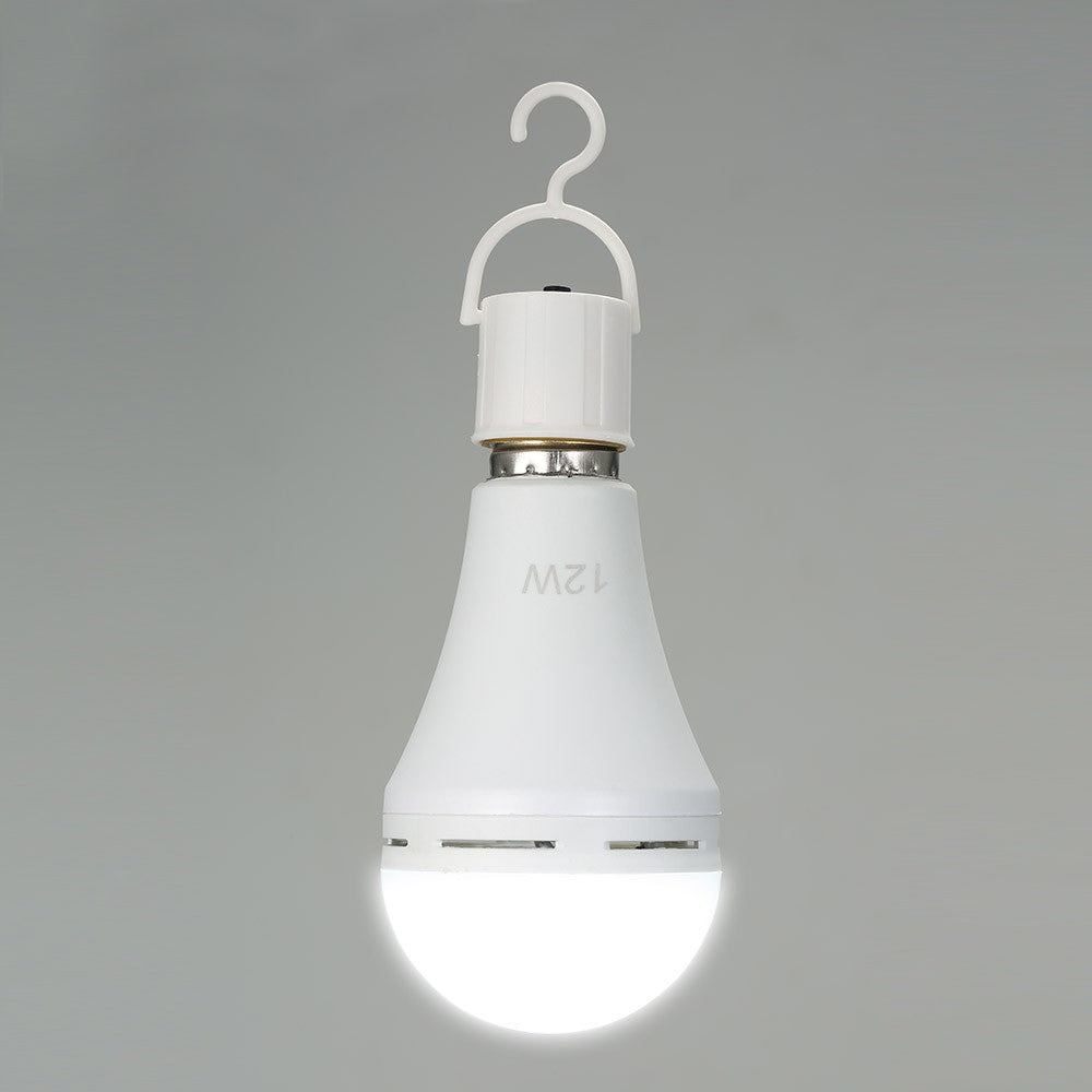 Emergency Rechargeable 12W LED Bulbs - Outdoor Hanging Lamp for Power Outage, Camping, Garden Parties - E26/E27, AC100-240V