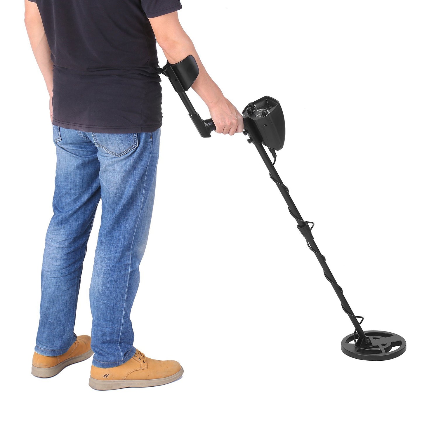 Portable Metal Detector for Beginners - Gold Finder & Treasure Hunter with Headphones, Shovel, and Pouch