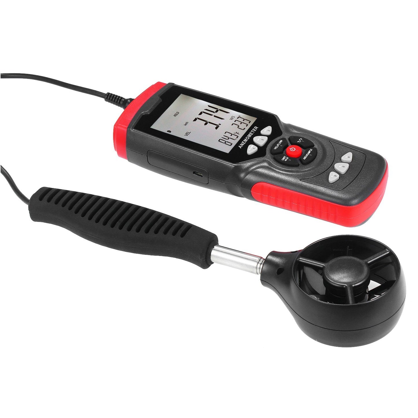 Professional Handheld Digital Anemometer with Detachable Fan & Storage Case