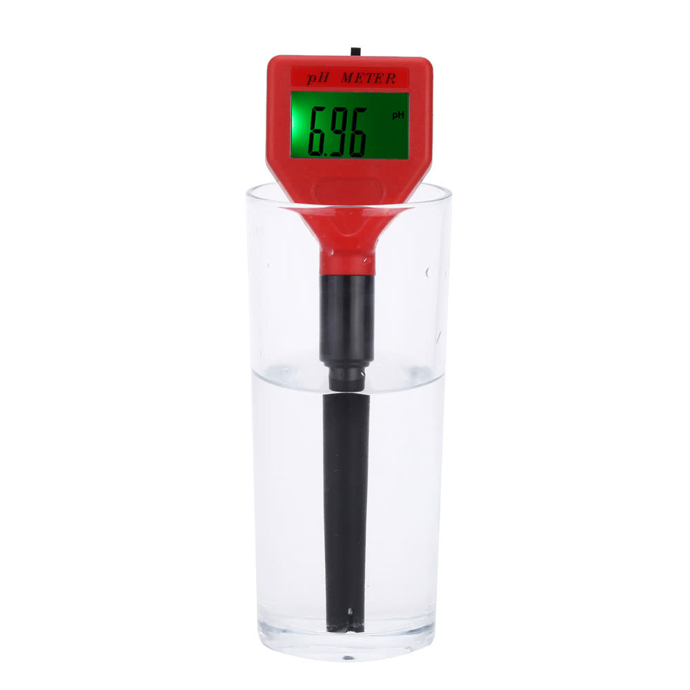 Rechargeable pH Meter with Electrode & Backlit LCD for Industry & Household Water Testing