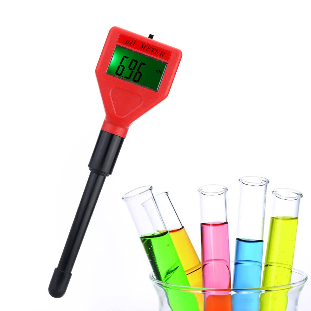 Rechargeable pH Meter with Electrode & Backlit LCD for Industry & Household Water Testing
